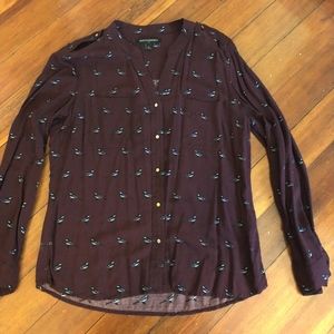 Banana Republic Bird Button Up